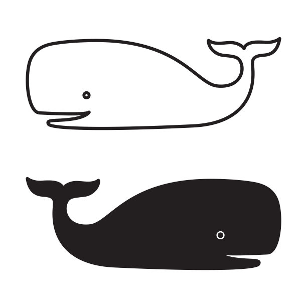 可爱卡通动物海豚插画素材