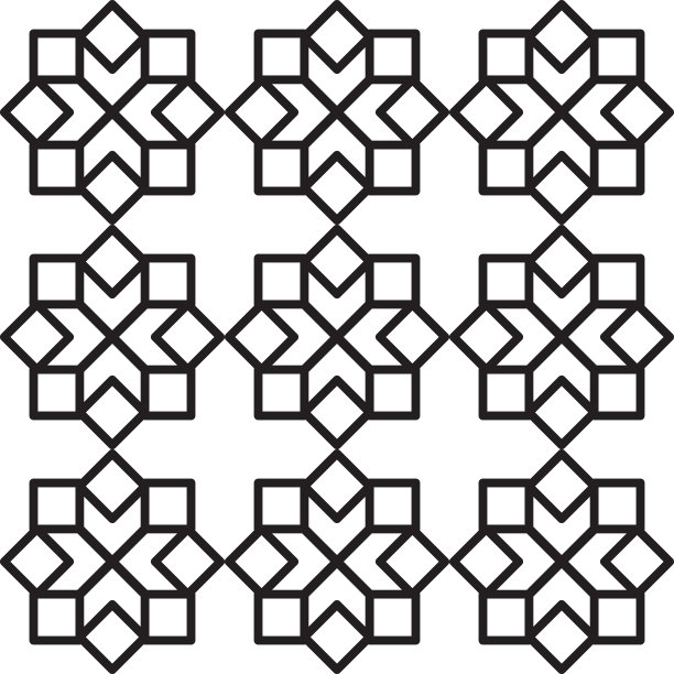 三角形菱形地毯图案