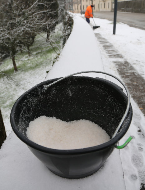 风雪中的行人