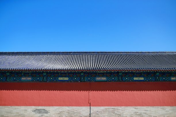 中式建筑,中国风,红墙