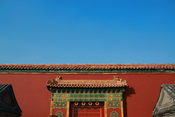 中式背景墙楼阁