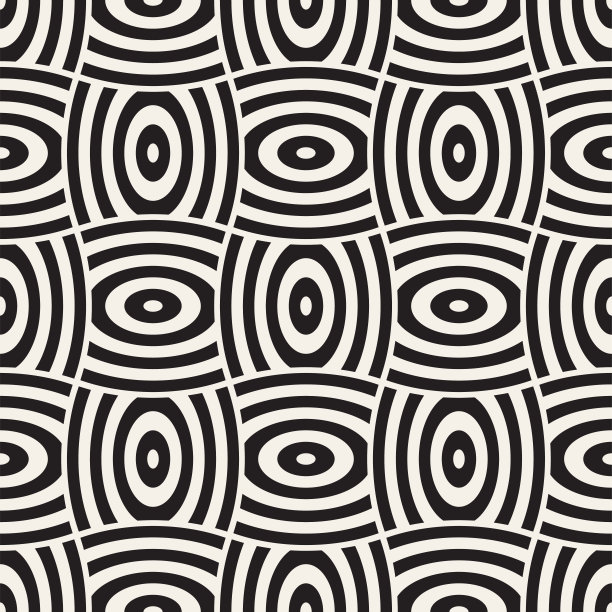 几何图案黑白无缝纹理