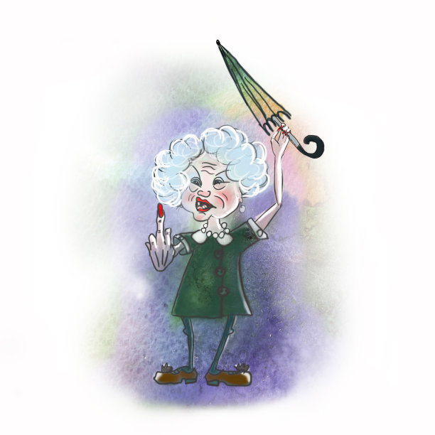 慈祥老奶奶卡通