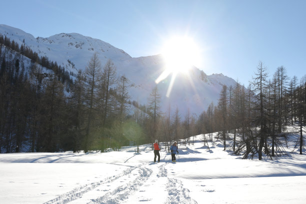 雪山情侣