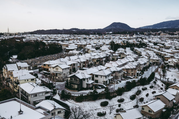 日本大阪清晨城市景观