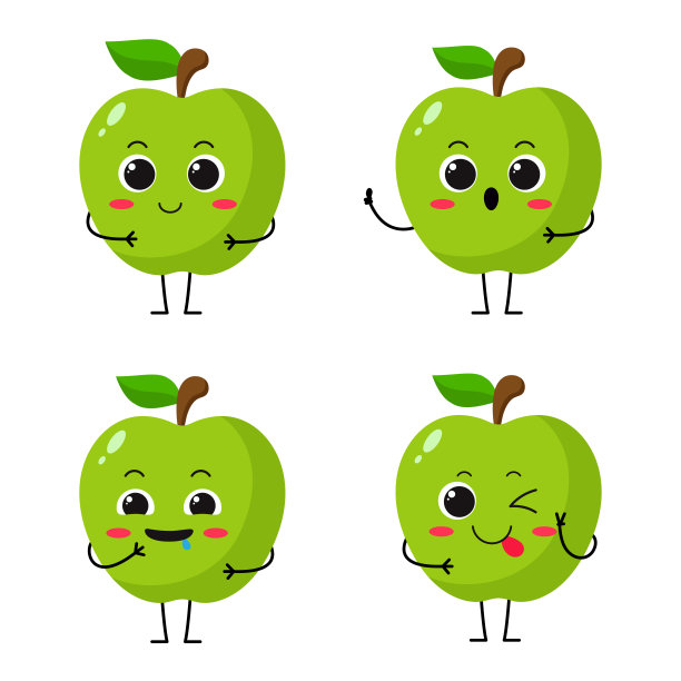 苹果卡通表情