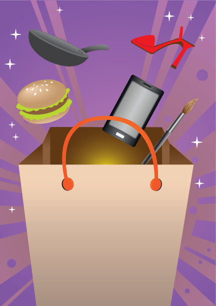 汉堡潮流插画美食促销海报