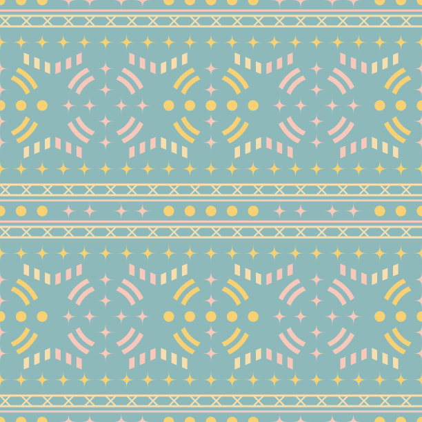 粉色星星圆形矢量图案