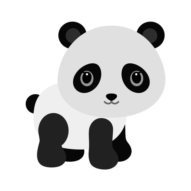 卡通动物 熊猫