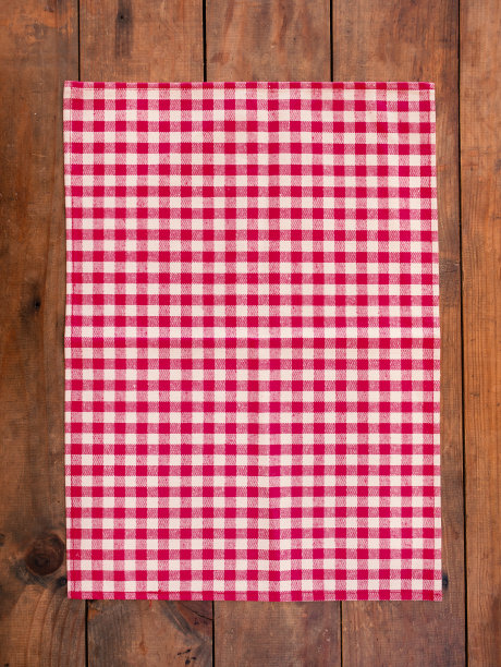 红底格纹服饰图案