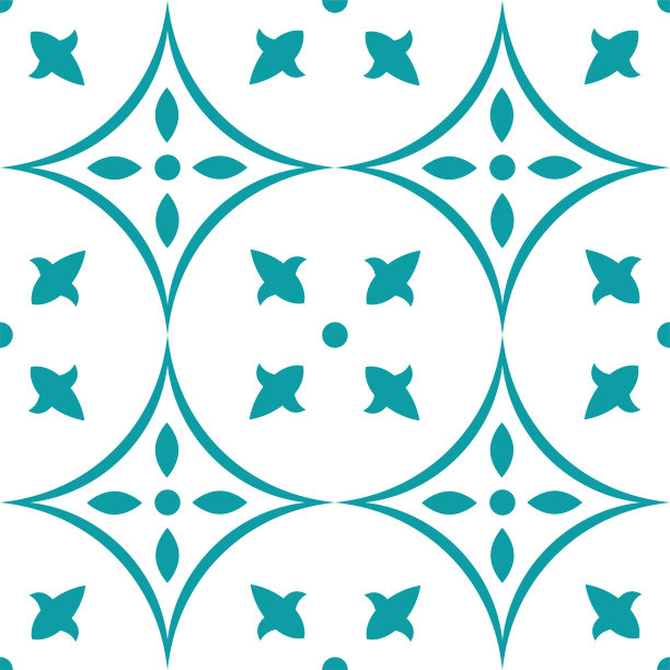 蓝色几何抽象花纹图案