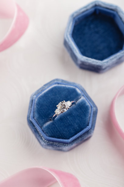 浪漫背景 婚礼婚庆 蓝色钻石