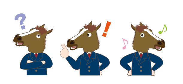 马年卡通形象可爱马