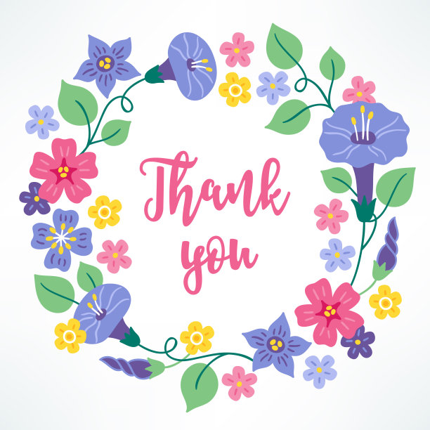 精美紫色绿色圆形花纹图案