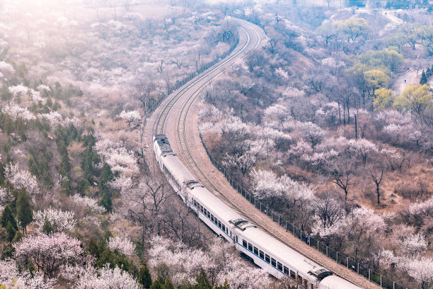 山坡上的铁路轨道