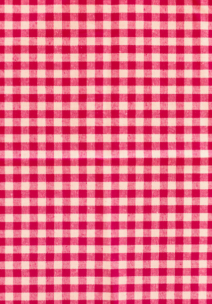 红底格纹服饰图案