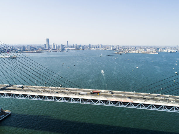 航拍现代化跨海大桥