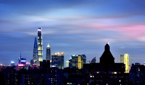 航拍浦东新区风景