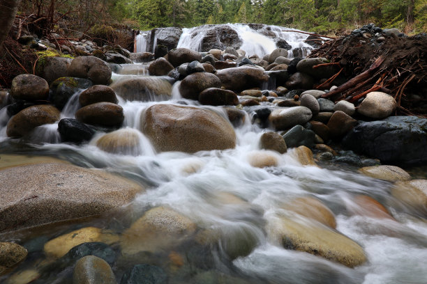 河湾河水流水