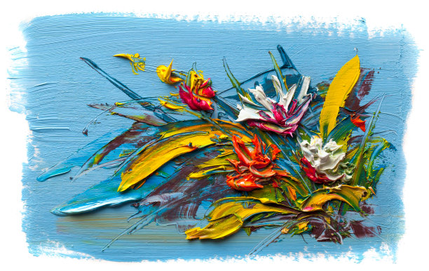 百花齐放装饰画