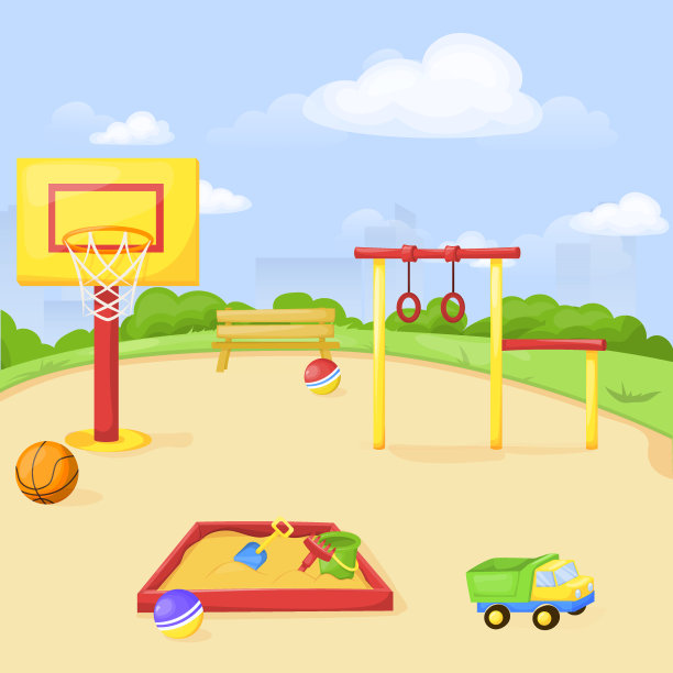 荡秋千可爱卡通