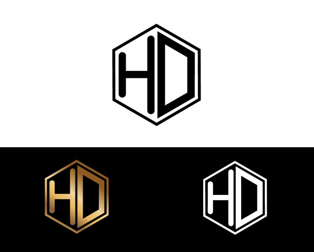 字母hd组合logo