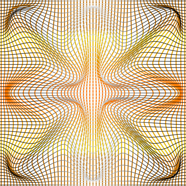 矢量彩色立体分形图案