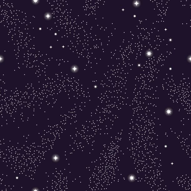 矢量抽象星空星星宇宙月亮图案