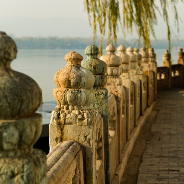 桥上江景