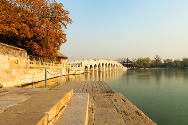 桥上江景