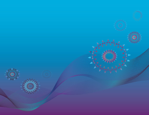 精美圆形渐变花纹图案