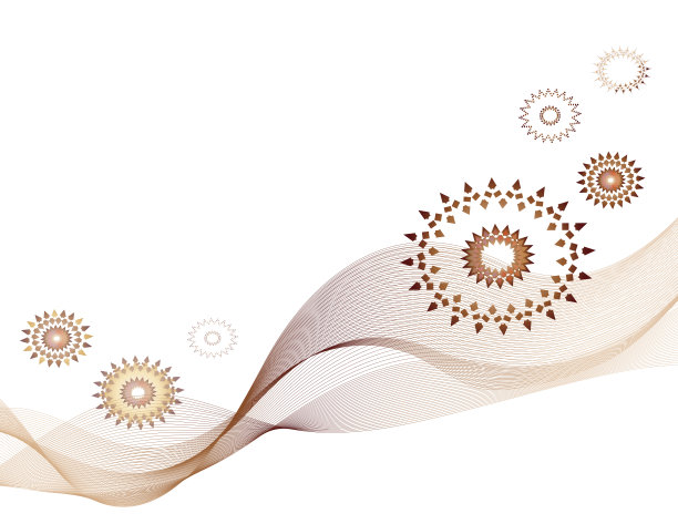 精美圆形渐变花纹图案