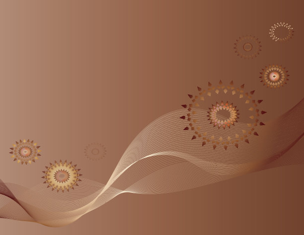 精美圆形渐变花纹图案