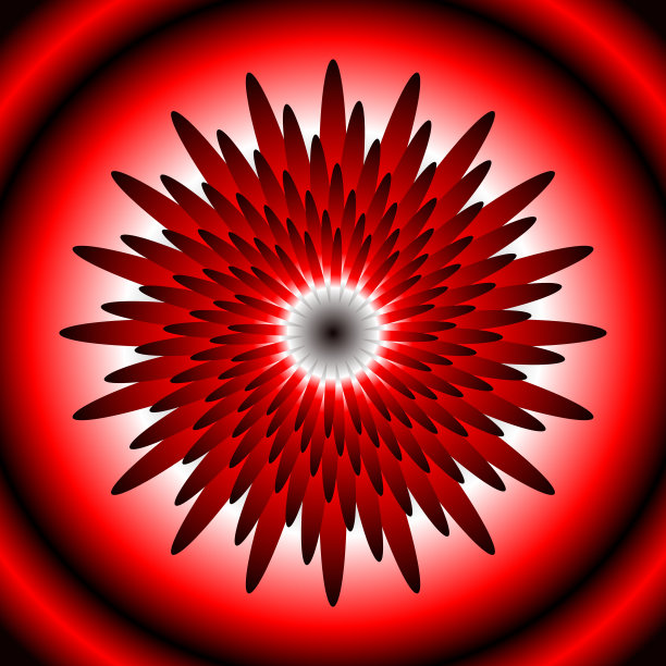 矢量彩色立体分形图案