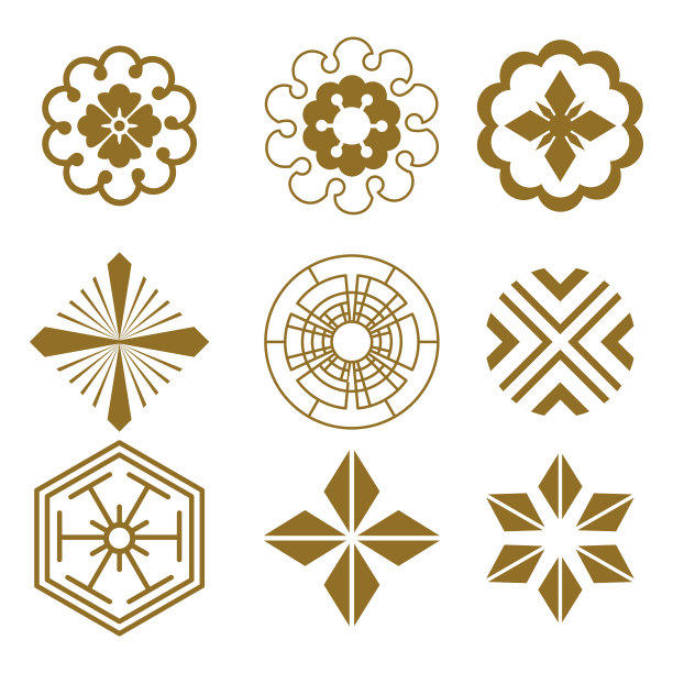 精美圆形花纹图案素材