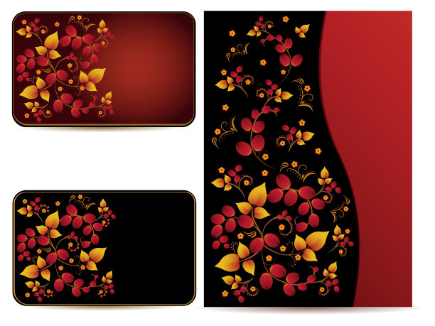 复古装饰品,红色和金色颜色