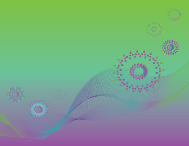 精美圆形渐变花纹图案