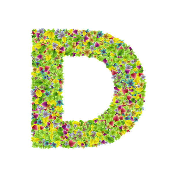 花瓣字母d