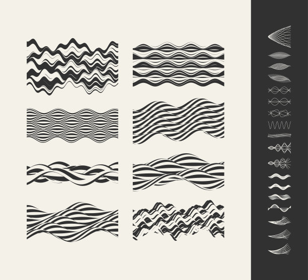 矢量波浪纹
