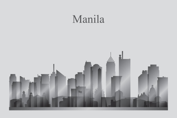 菲律宾地标建筑插画海报
