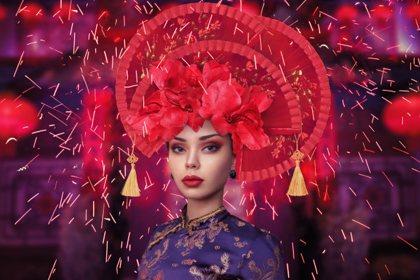 传统节日东方女性服饰