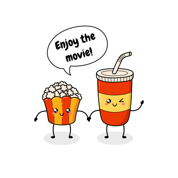 爆米花矢量文字