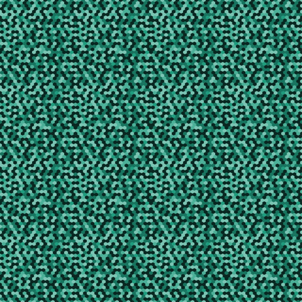 蓝绿几何六边形无缝图案