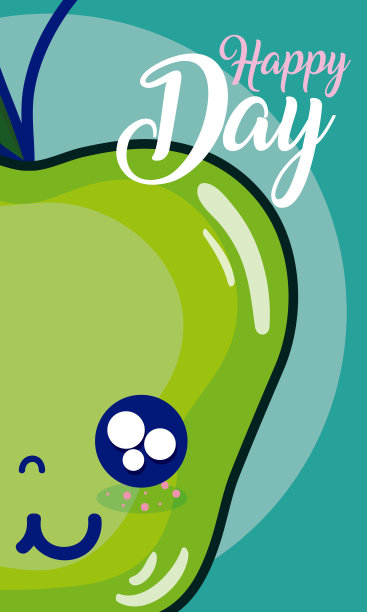 可爱矢量度假元素绿色