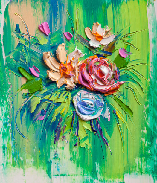 百花齐放装饰画