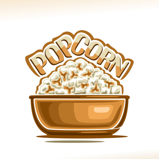 爆米花矢量文字