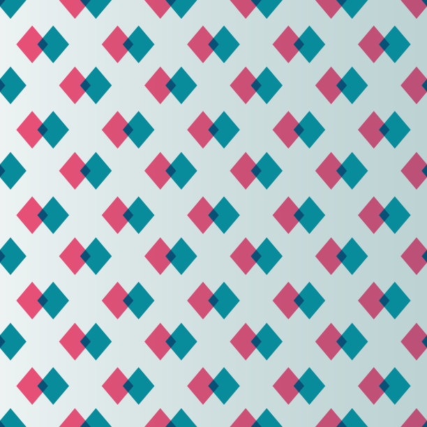 蓝绿几何六边形无缝图案