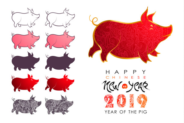 2019猪年新春元素