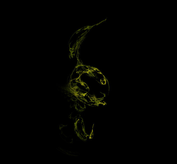 绿黄渐变圆形抽象花纹图案