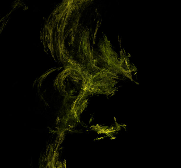 绿黄渐变圆形花纹图案